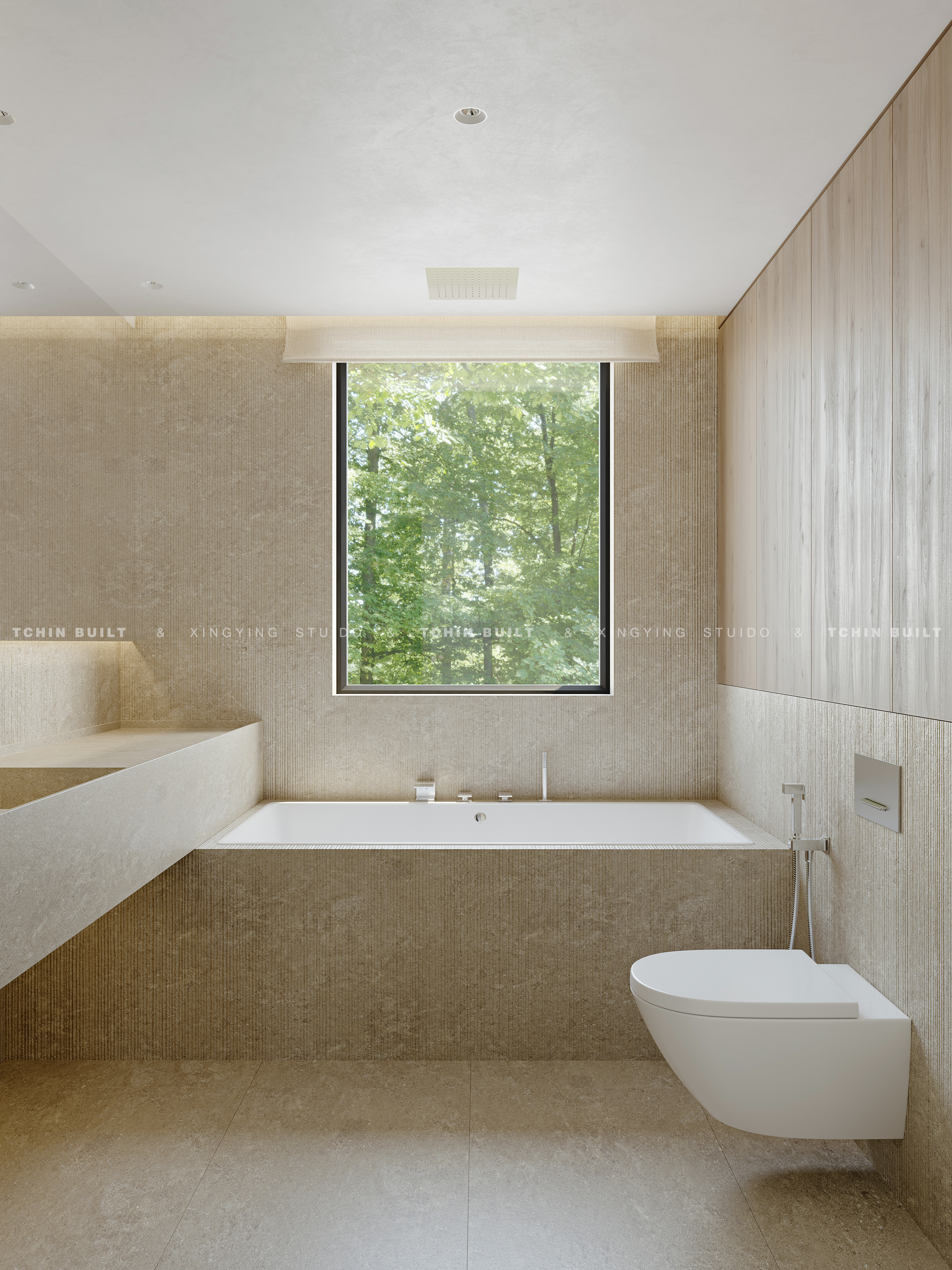 别墅庭院渲染-16