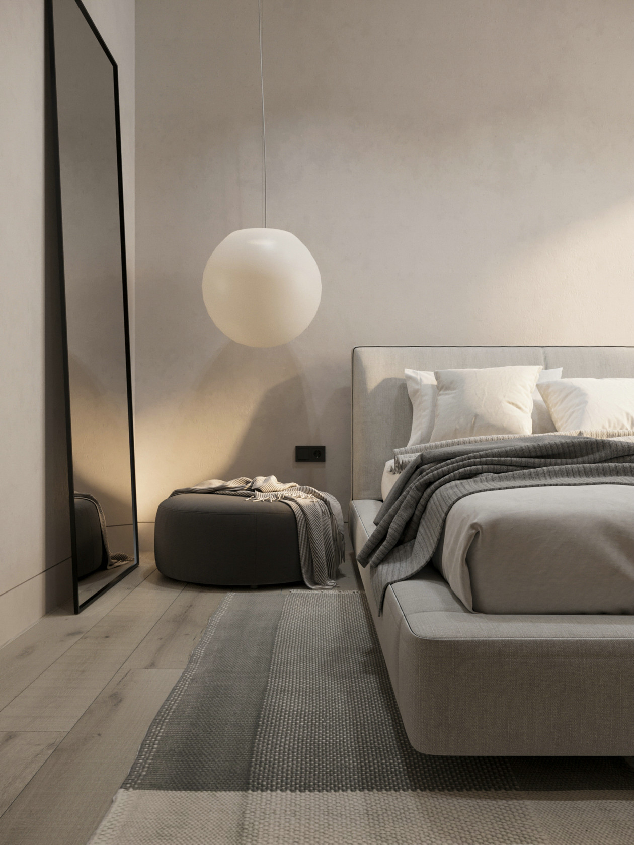 94㎡高级灰色系公寓设计-14