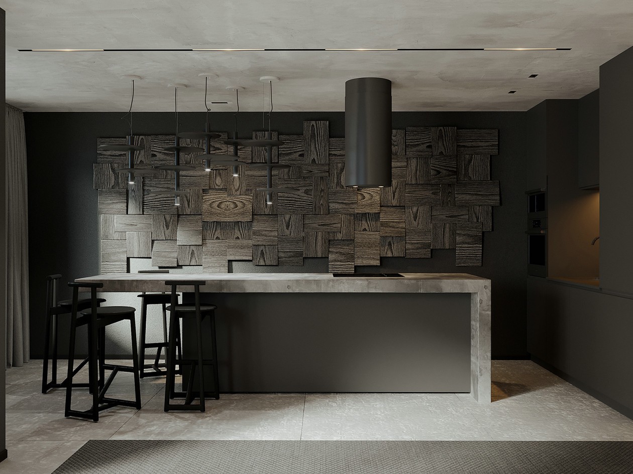 高级灰+高级黑空间设计 塑造空间立体感-4