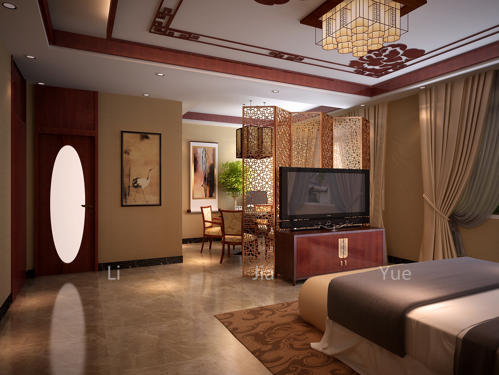 某某宾馆卧室设计合集-10