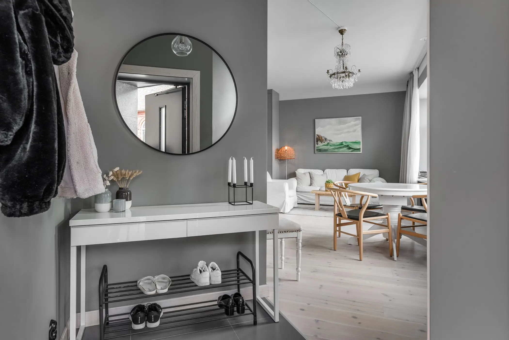 35m2 灰色调瑞典工作室公寓设计-11