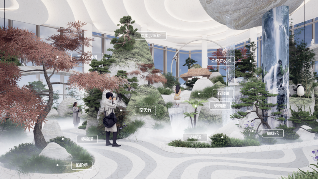 喜随作品|壶中胜境·商业中庭的科技国风微缩园林-276