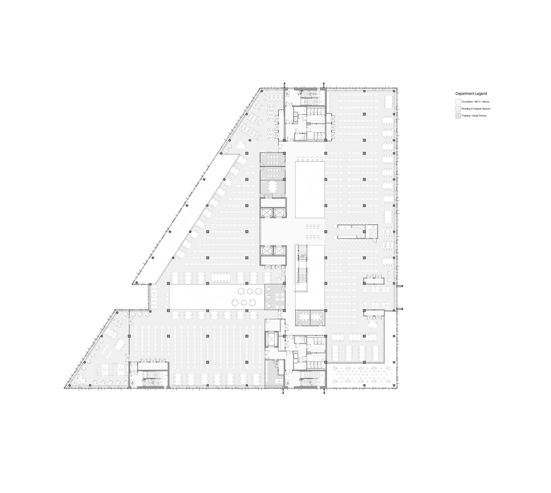 伯明翰大学新图书馆 · 绿色之心,现代美学-61