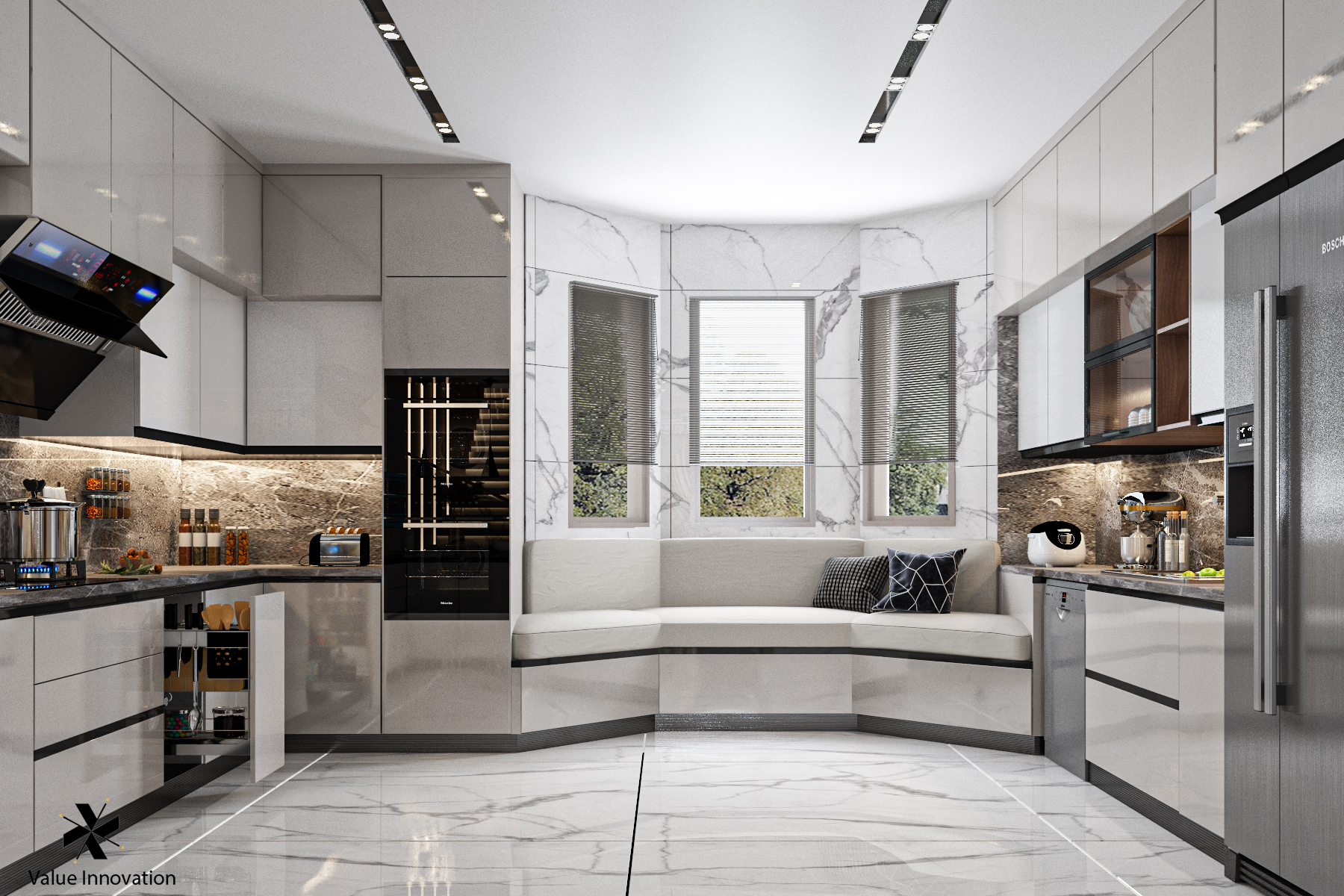 Neoclassic Reception & Kitchen-6