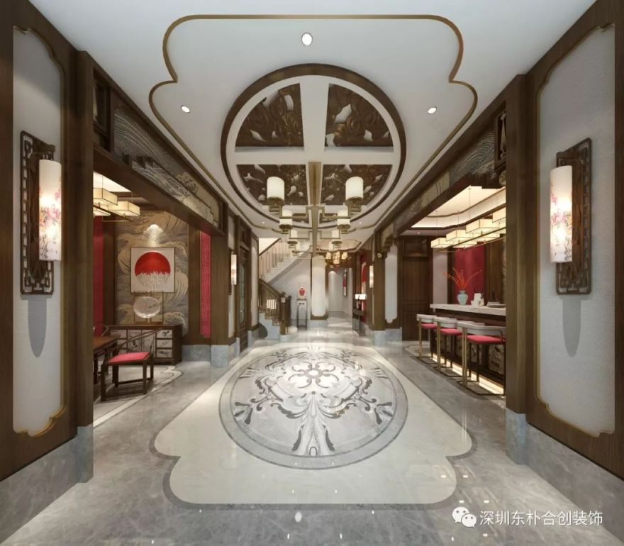乐湾国际别墅新中式设计,传统与现代的完美融合-33