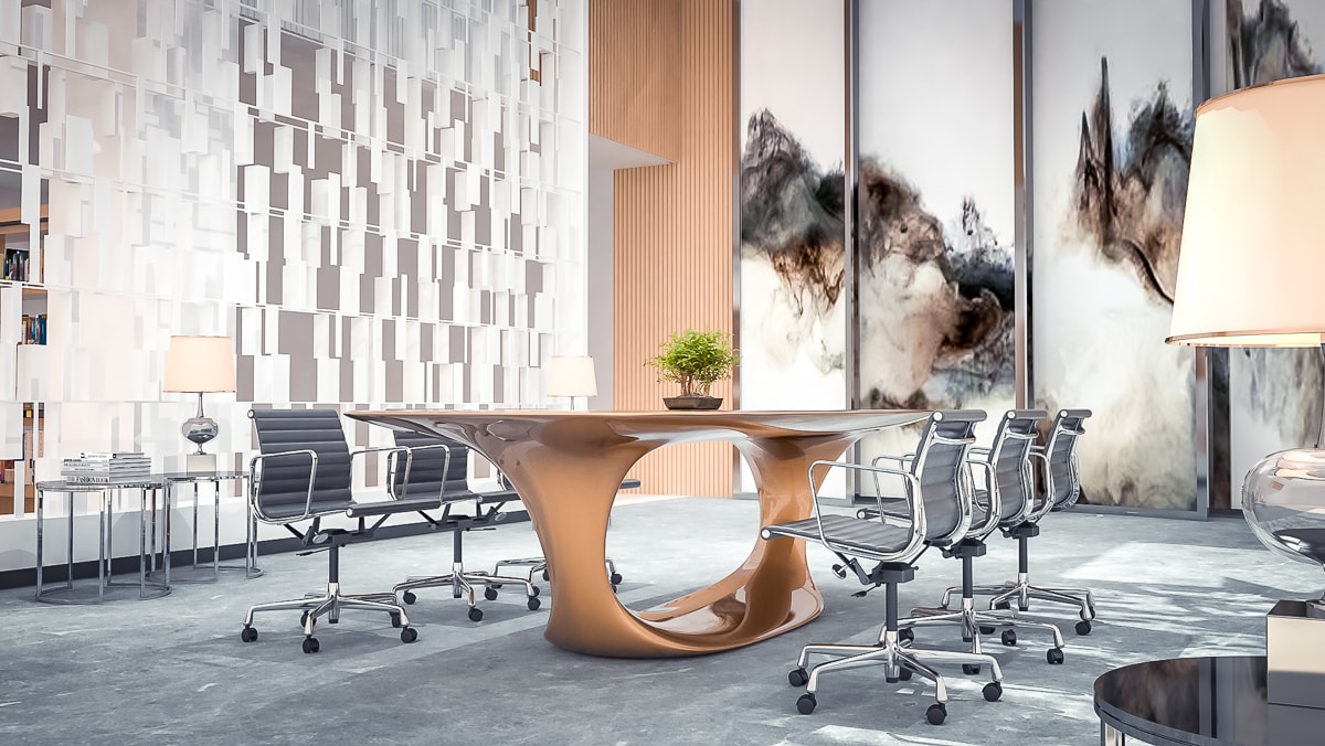 极简一体式办公桌设计——Tobia Desk-4