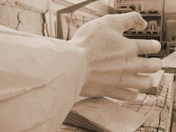 Scultura Atlante tuttotondo in marmo Bianco Carrara | Arte2000-38