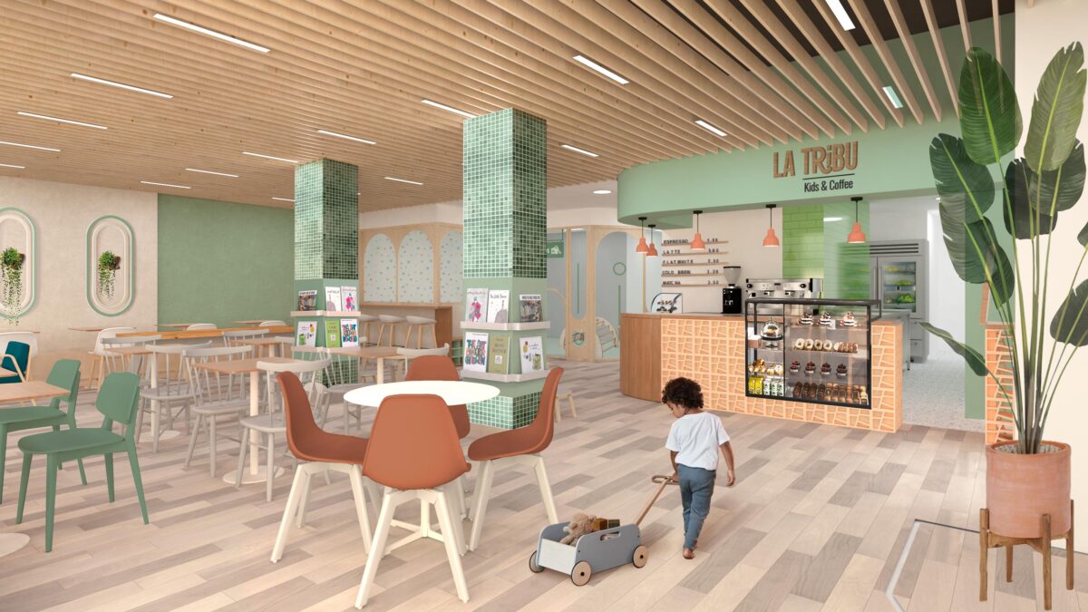 拉蒂布亲子咖啡游乐办公空间

注：LA TRIBU可音译为拉蒂布 ，KIDS & COFFEE体现了有孩子也有咖啡的场景，PlayOffice可理解为既可以玩耍又可以办公的空间，整体组合成上述翻译 -6