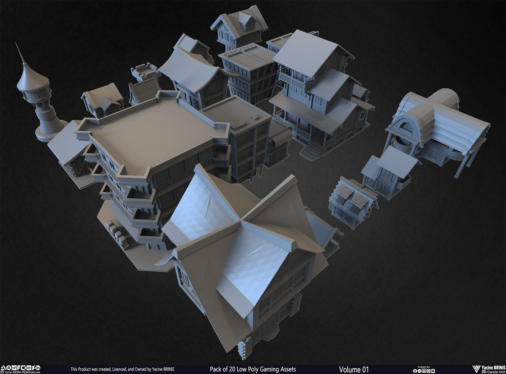 20 个低多边形游戏资产包丨Yacine BRINIS-27