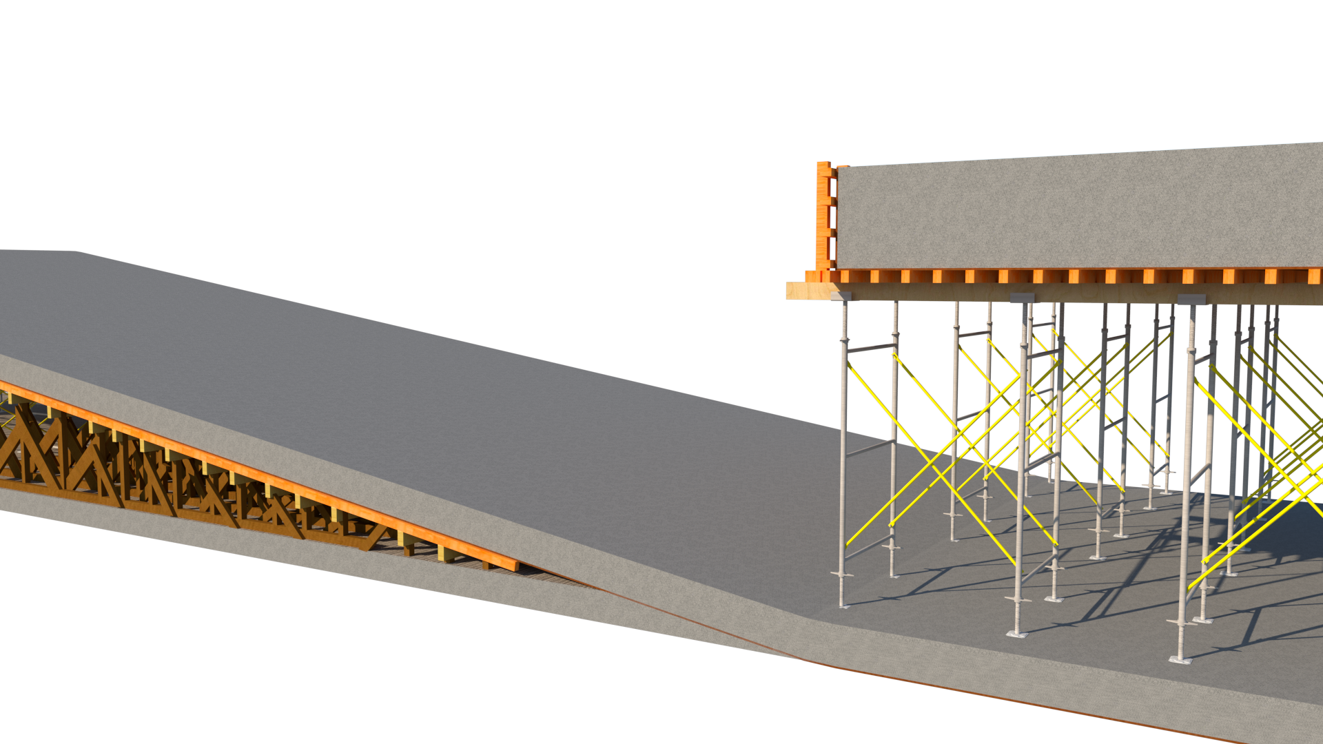 Falsework Acrow V-shore Frame and LVL Main & secondary-20