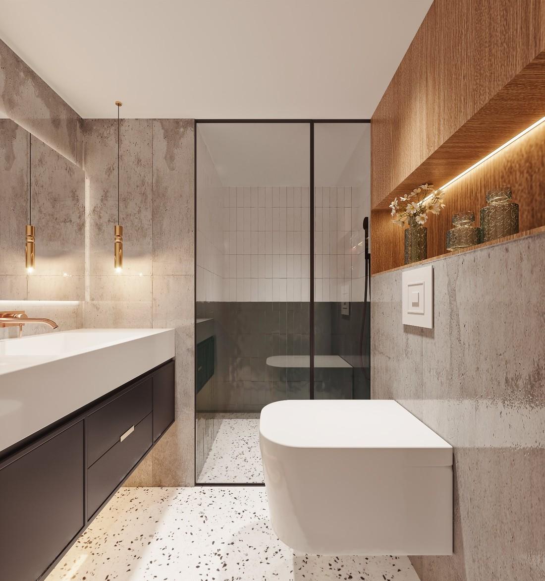 蓝色轻奢极简男生卧室设计-2