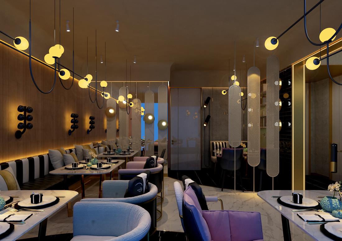 沈阳浑南幸运之城西餐厅设计-48