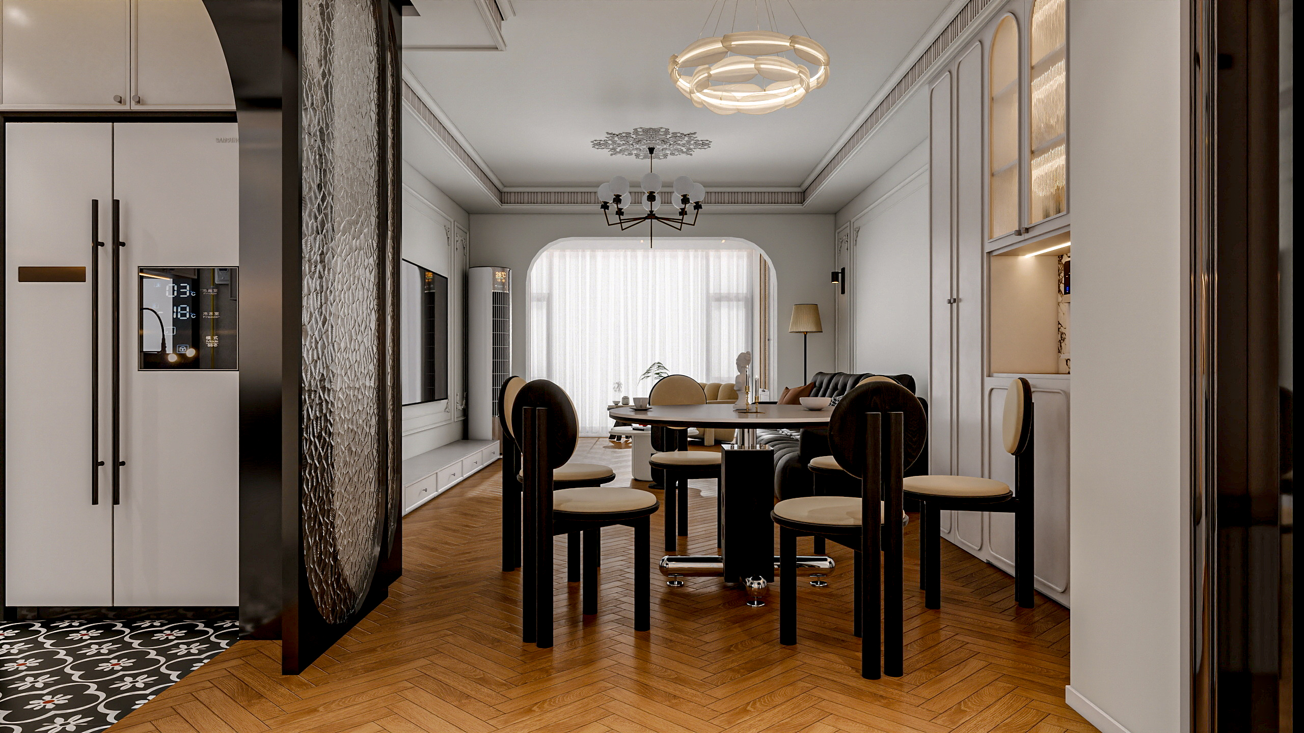 四川成都人居都市阳光（245平方简约法式顶跃六居室）-17