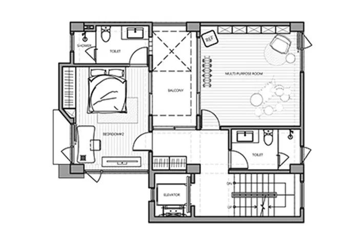 110 坪四层别墅，极简线条与自然元素共融-66