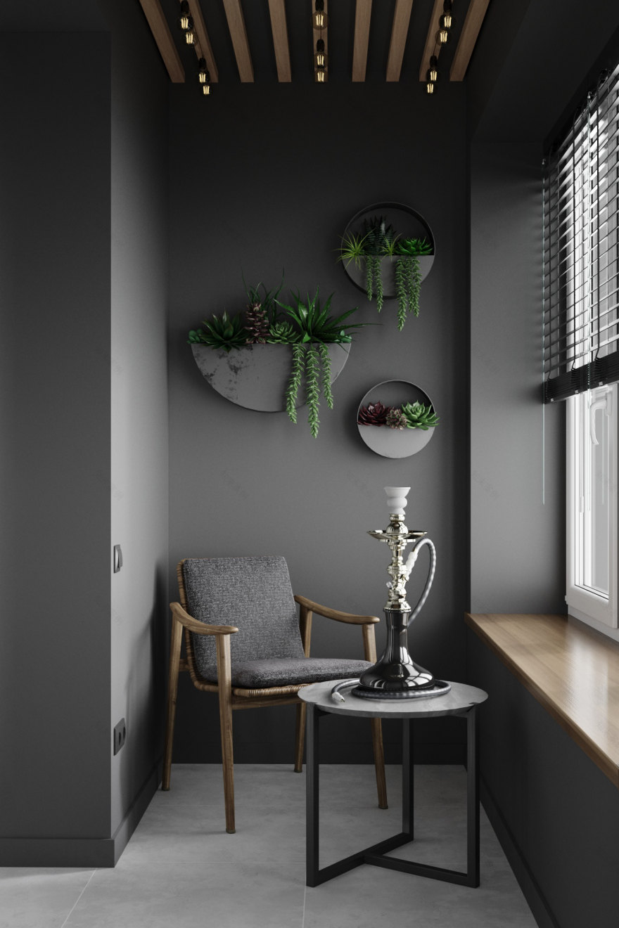 Minimalism apartment - 3D visualization-32