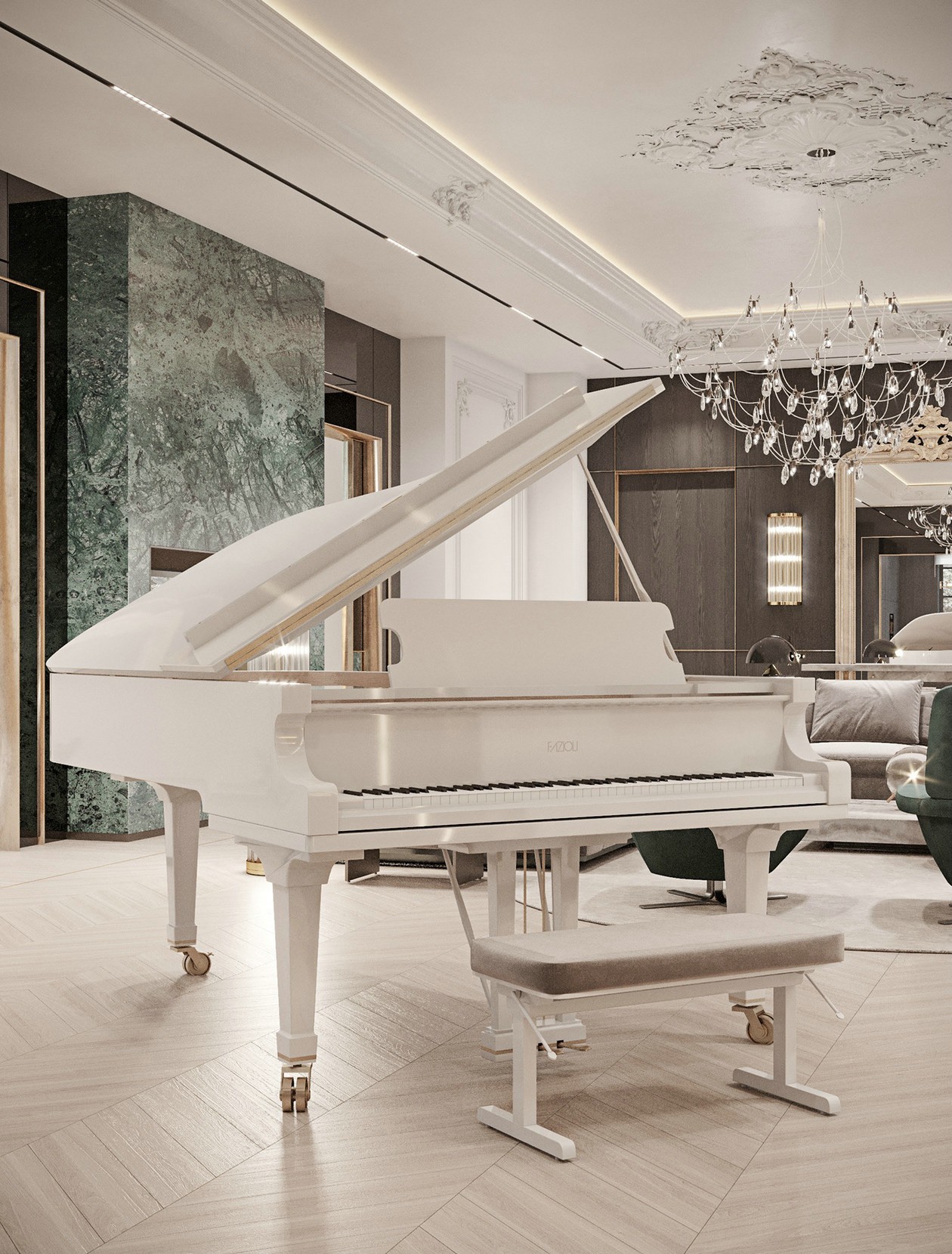 高级灰+绿色 温柔迷迭之境，简约格调-7