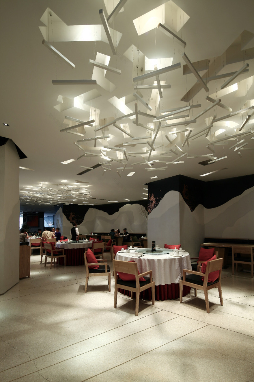 谷朴东北菜馆 | 简约黑白灰,打造健康餐饮空间-14