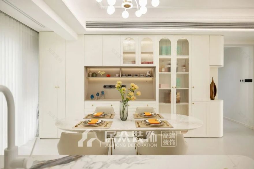 【居众实景作品】宝能城花园154㎡现代奶油风:一抹奶油治愈所有喧嚣-41