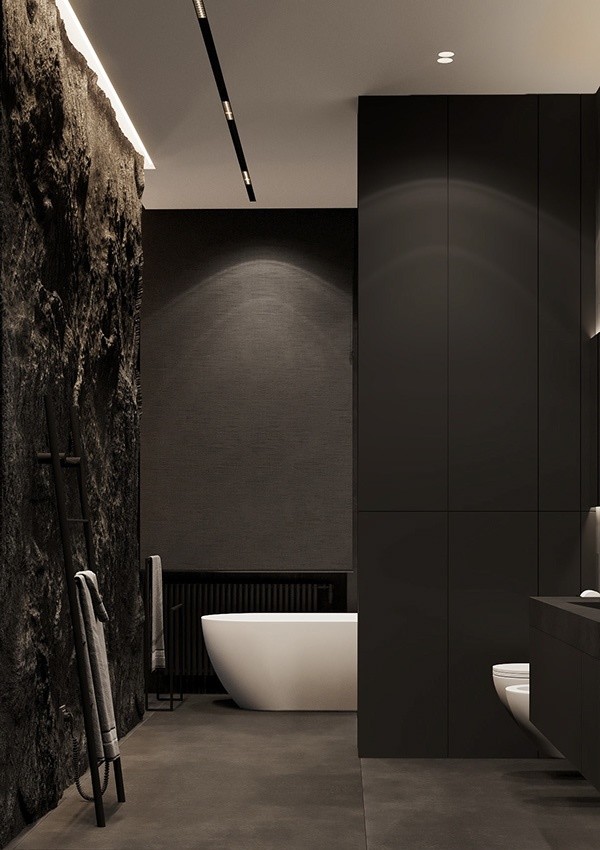 高级黑+简洁白的住宅设计--高级有范儿-19