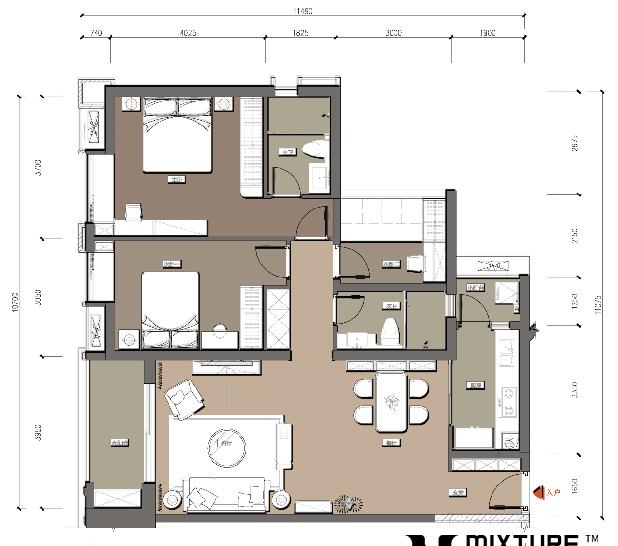 三口之家的高级美式生活空间-0