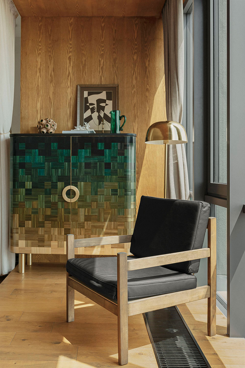 翡翠绿调 | 奥德萨 50 平米小公寓的清新设计-7