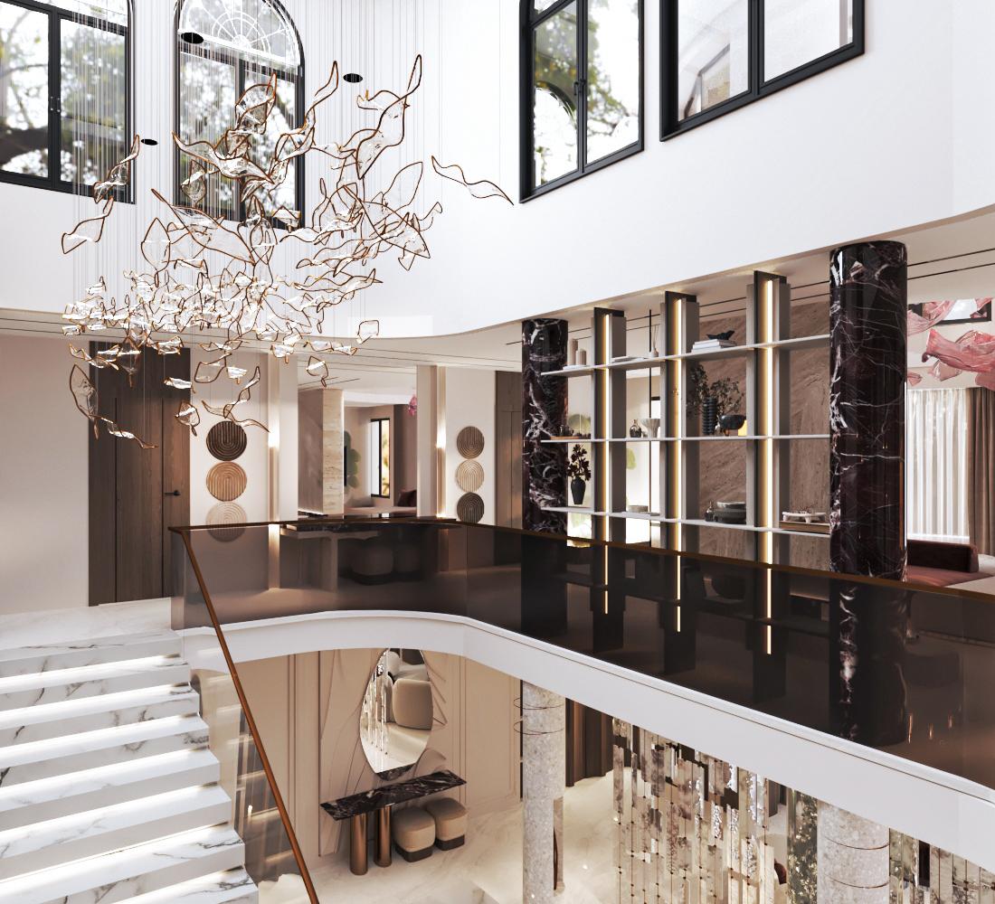 Luxurious villa double hight reception-14