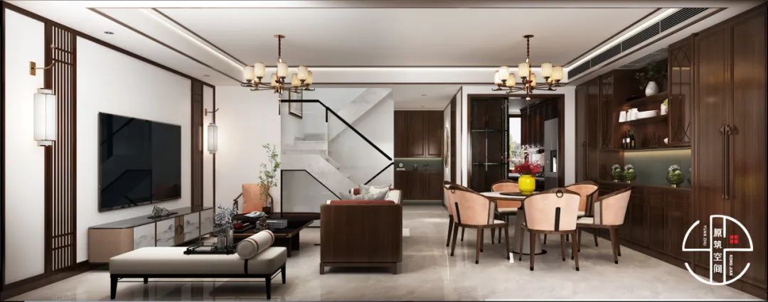 新中式风格 · 红星天铂晗园叠拼住宅设计丨原筑空间孙丽娜设计组-30