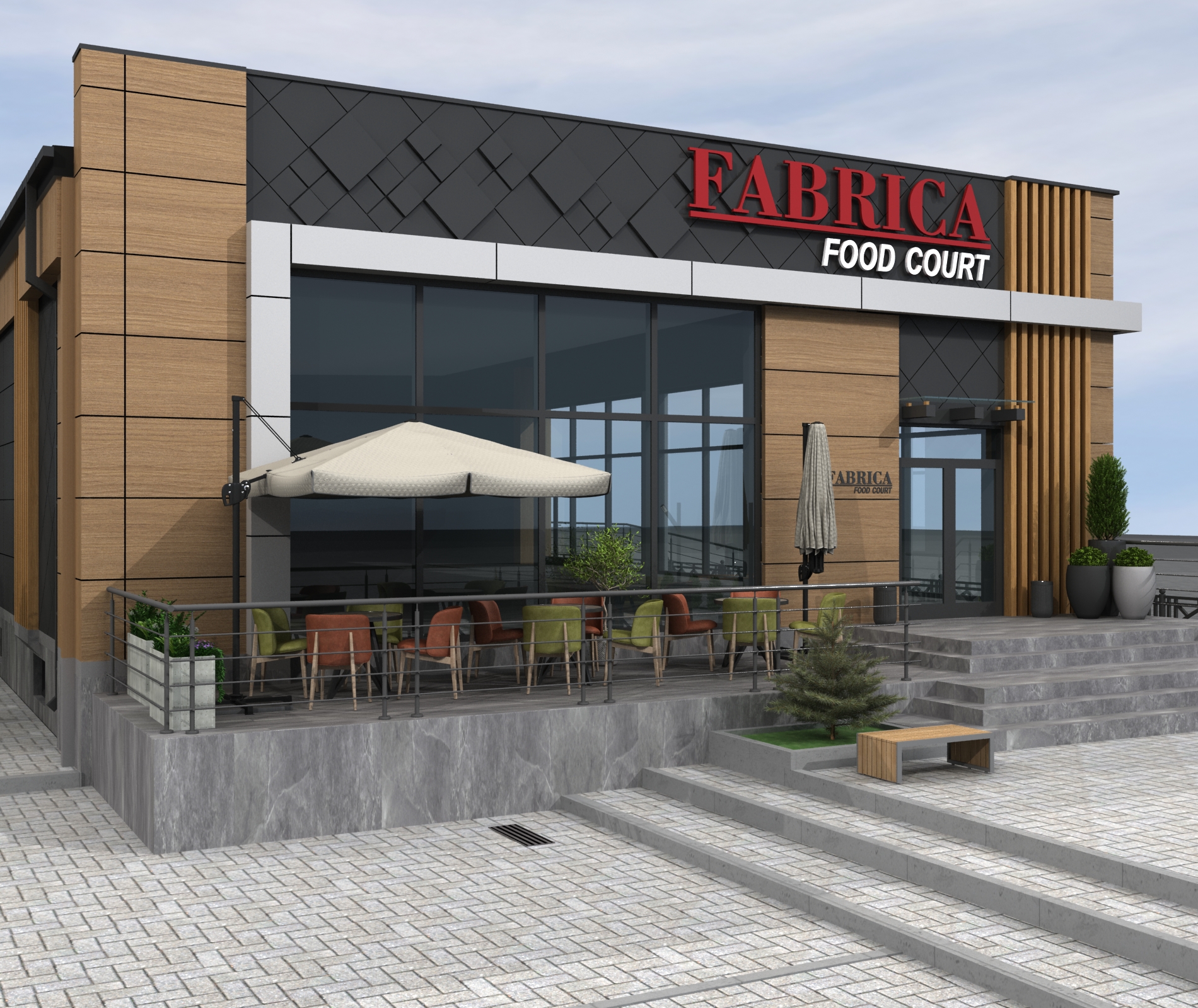 美食广场外部设计丨俄罗斯奔萨丨Design_14,Narek Azaryan-6