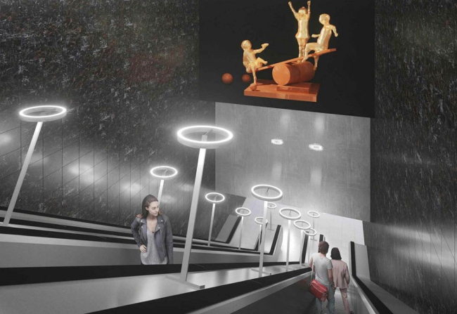 莫斯科地铁“Лианозово”站雕塑安置项目丨俄罗斯莫斯科丨Метрогипротранс公司-39