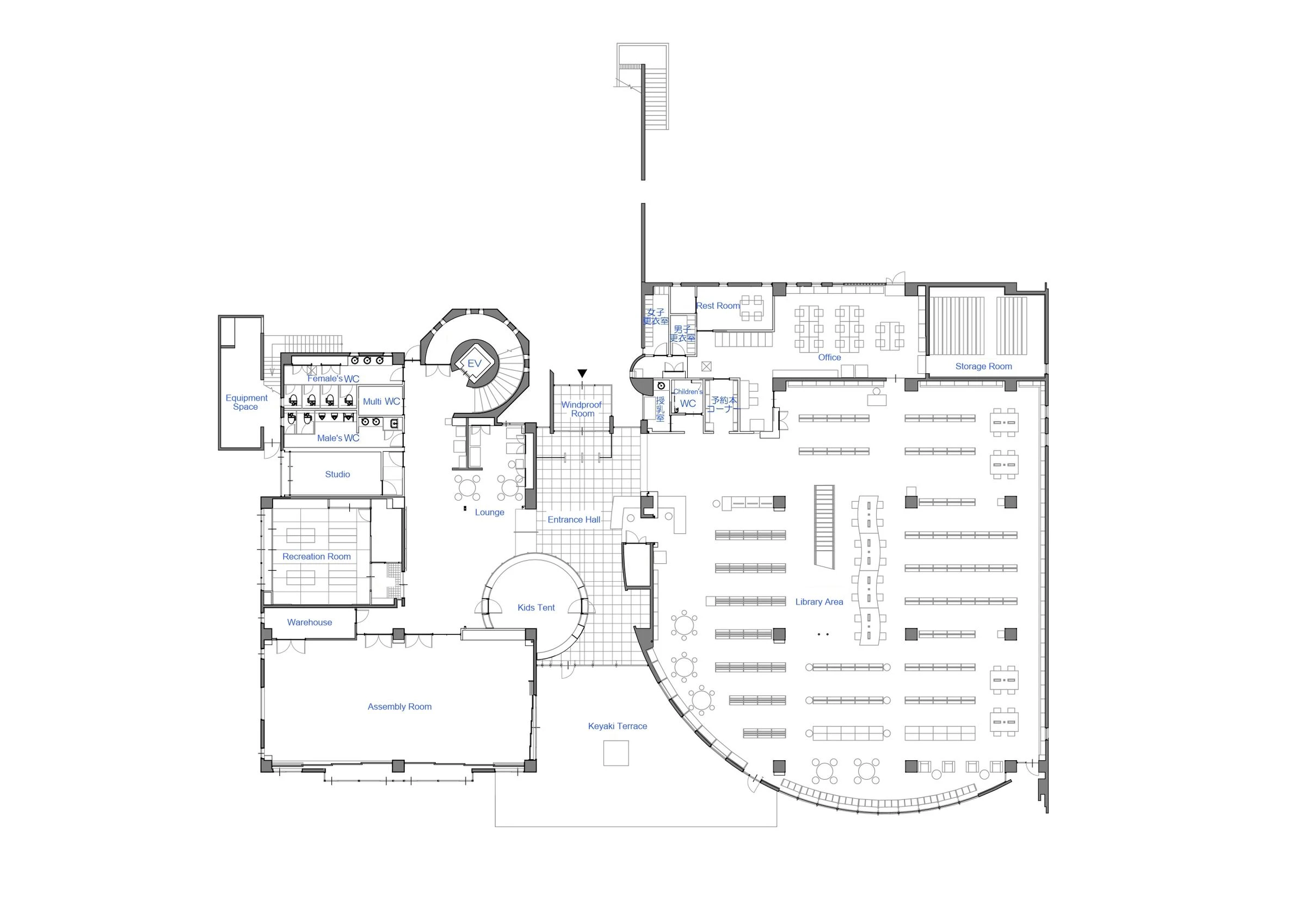 Ebina City Arima Library & Community Center-26