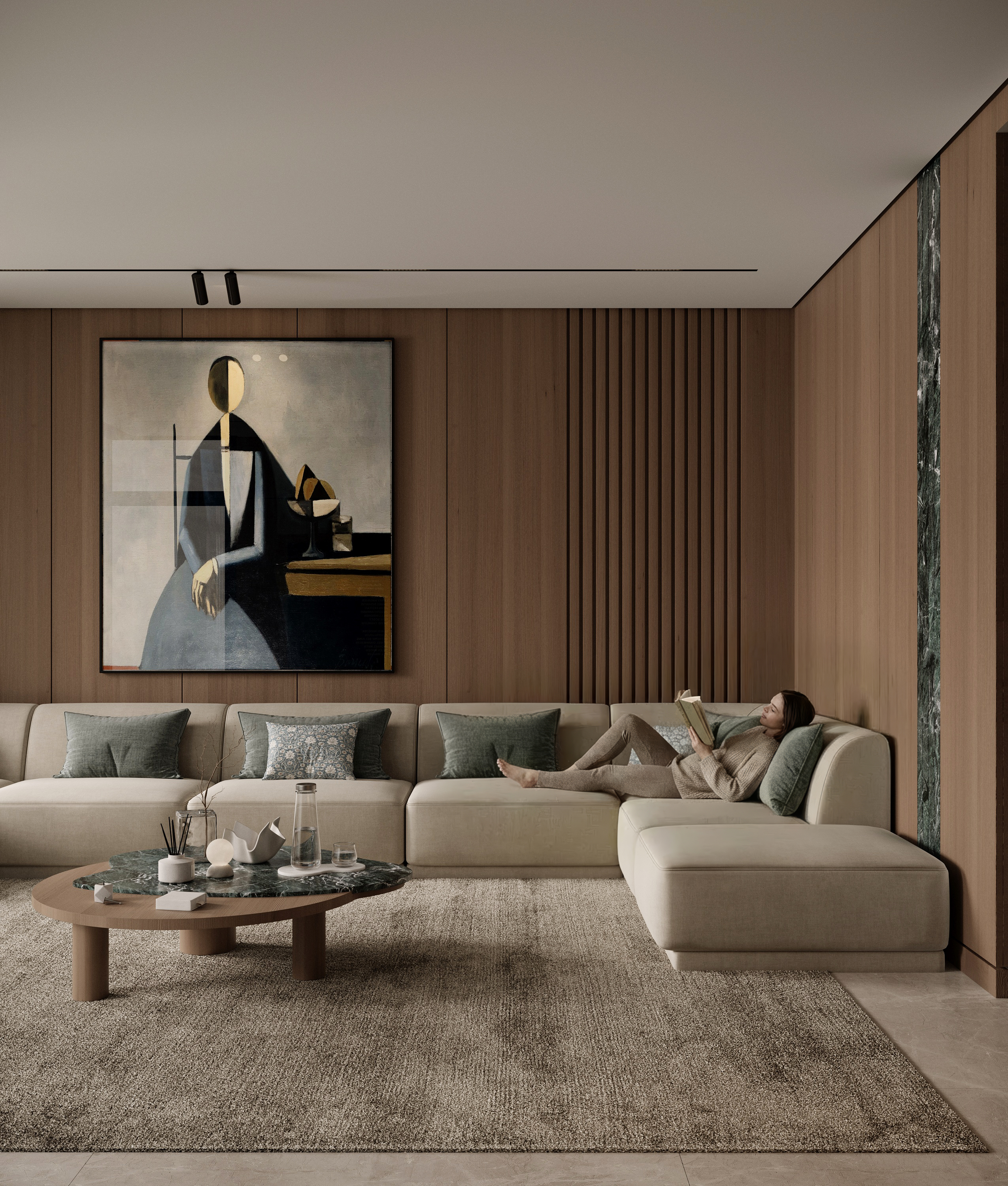 客厅设计丨沙特阿拉伯丨Astro Architects-10