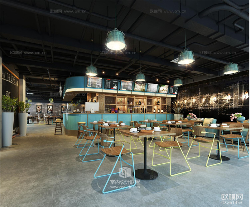 餐饮空间装修效果图一欧模网-8