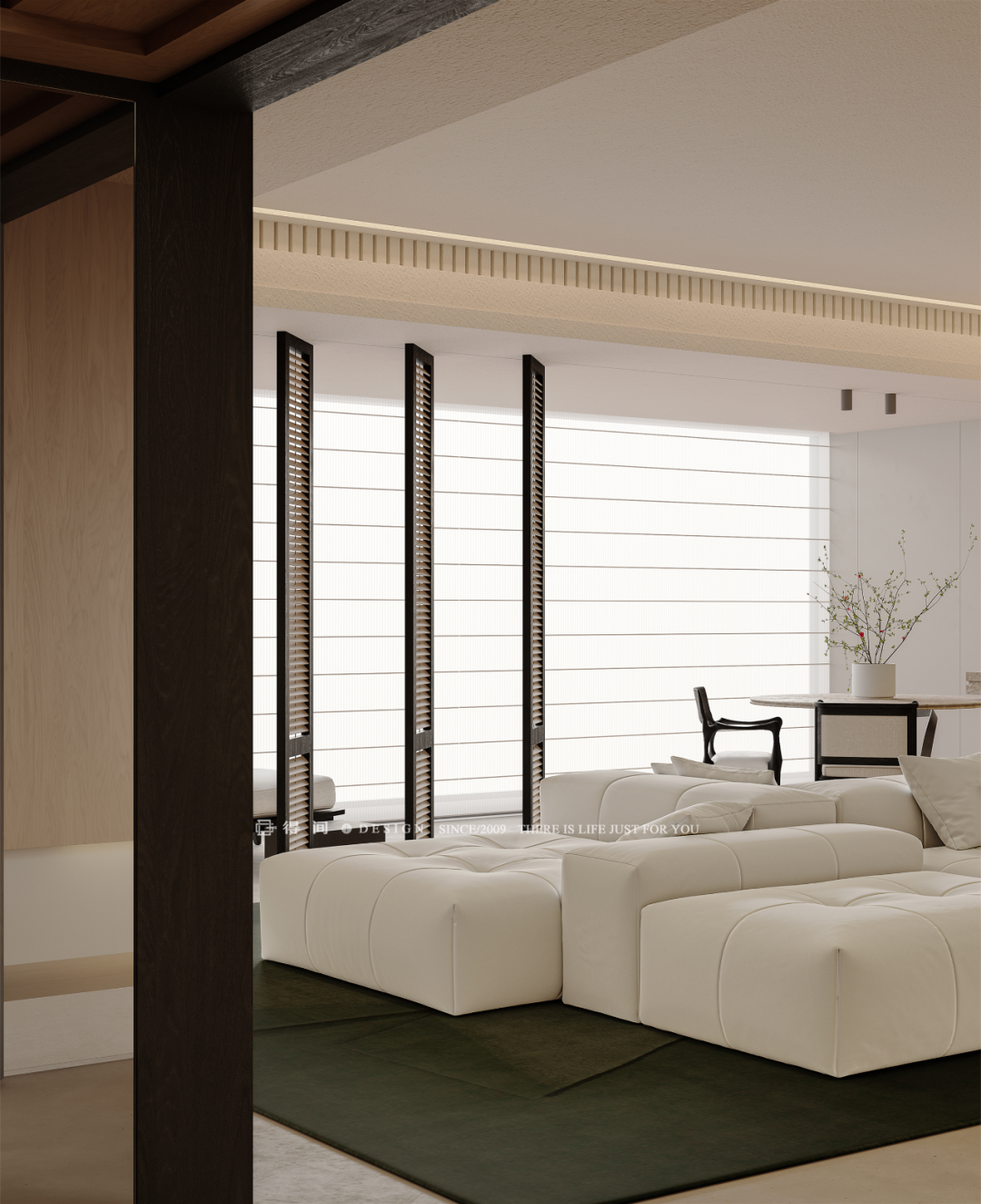 得间设计丨精装改法式婚房，将时光浸润在260㎡的质感新居里-49