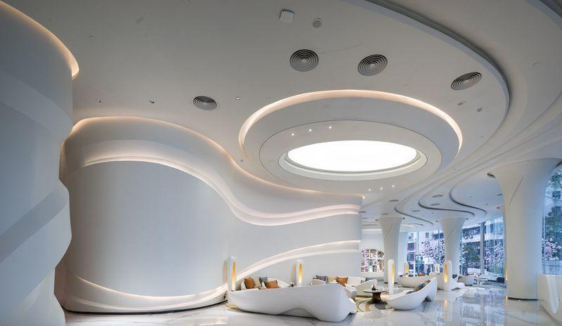 武汉万松九里售楼处 | 圆弧曲直的艺术空间-2