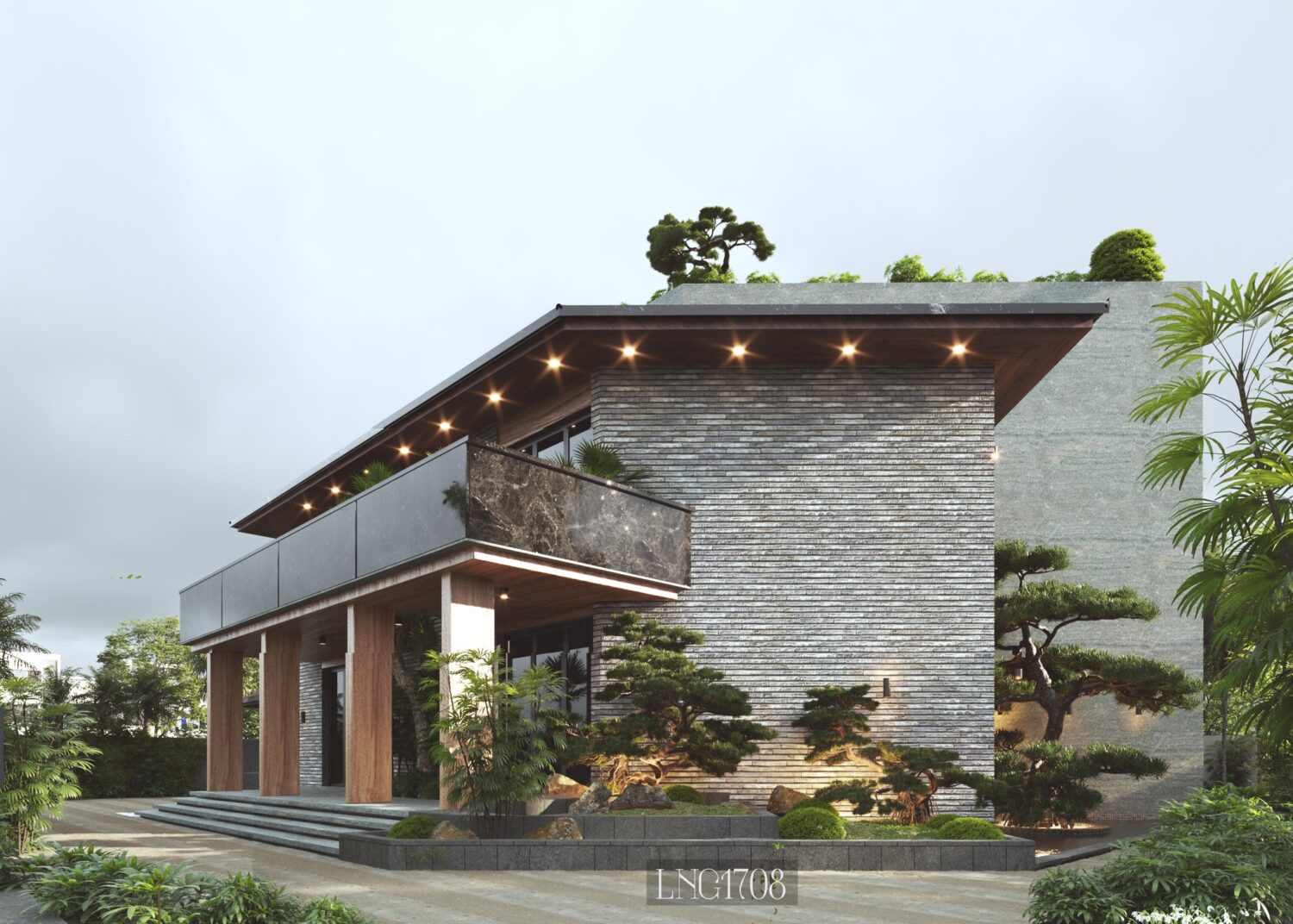 免费的SketchUp别墅外部模型丨Nguyen Long-2