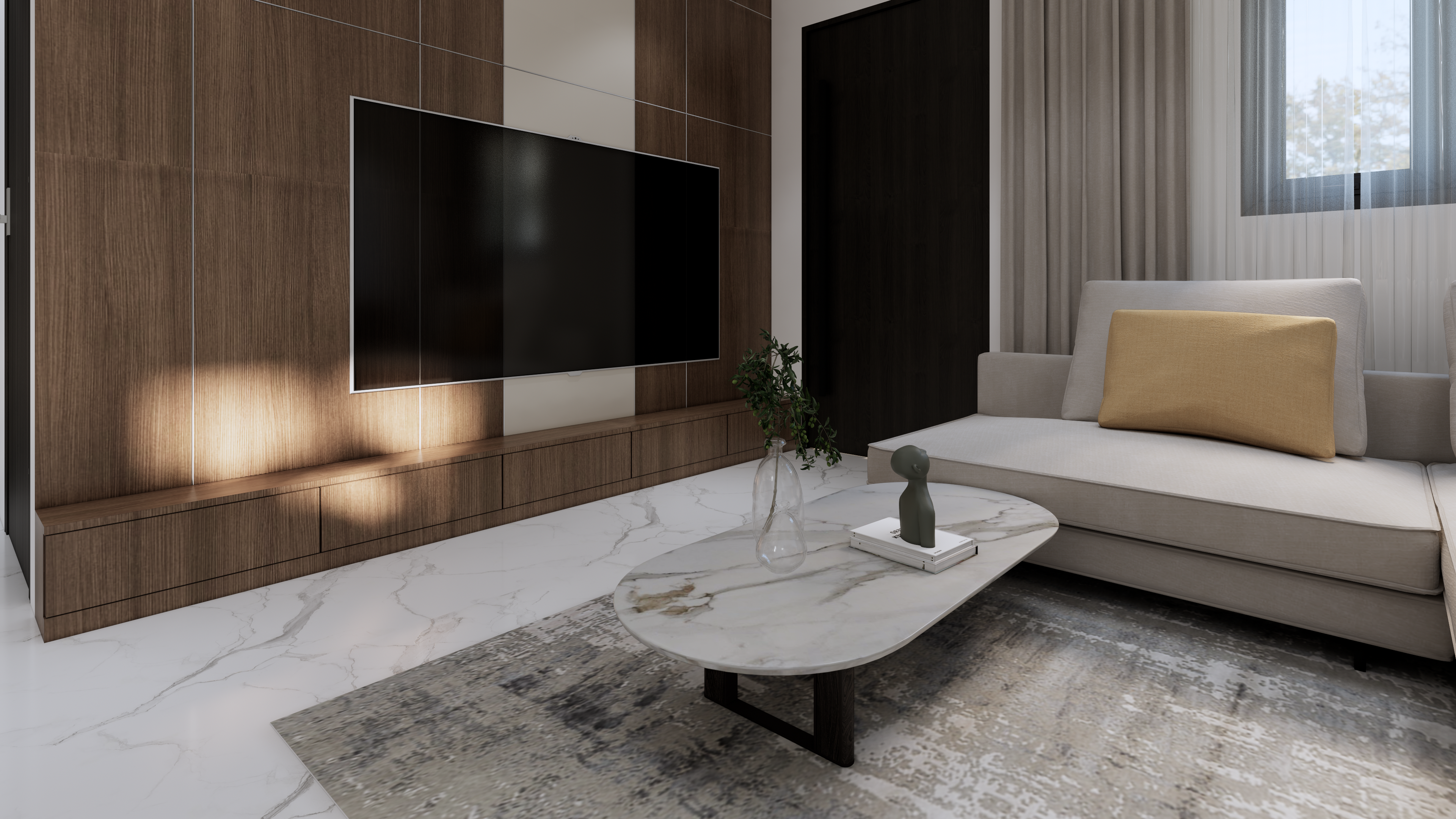 تصميم مطبخ مودرن حسب مواصفات الموضحه من العميل-1