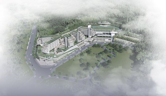 深圳福龙学校 | 绿色云端，伴山叠院-13