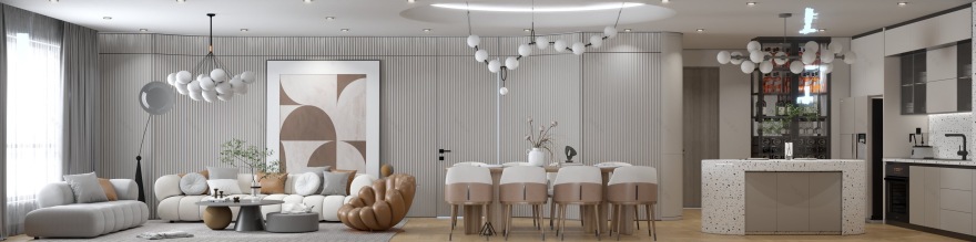 时光之城·客厅与厨房丨越南河内-6