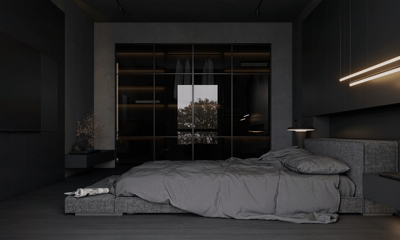 高级黑色系公寓设计 简而不单的魅力！-18