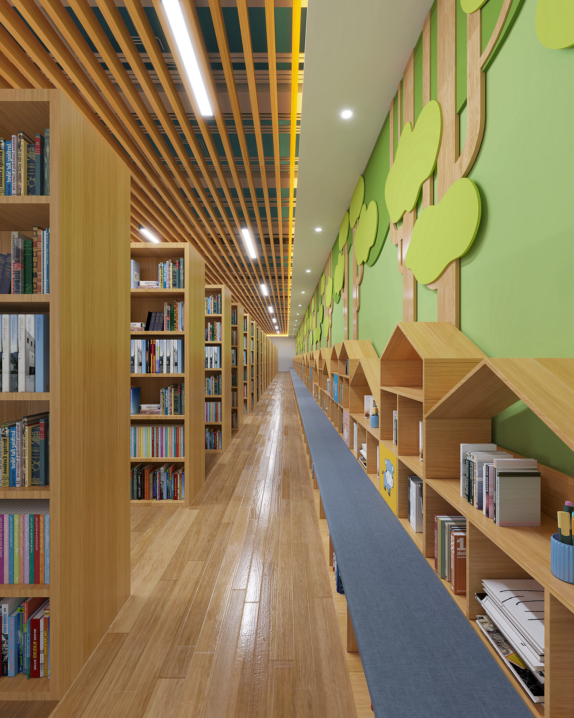 学校图书馆效果图-5