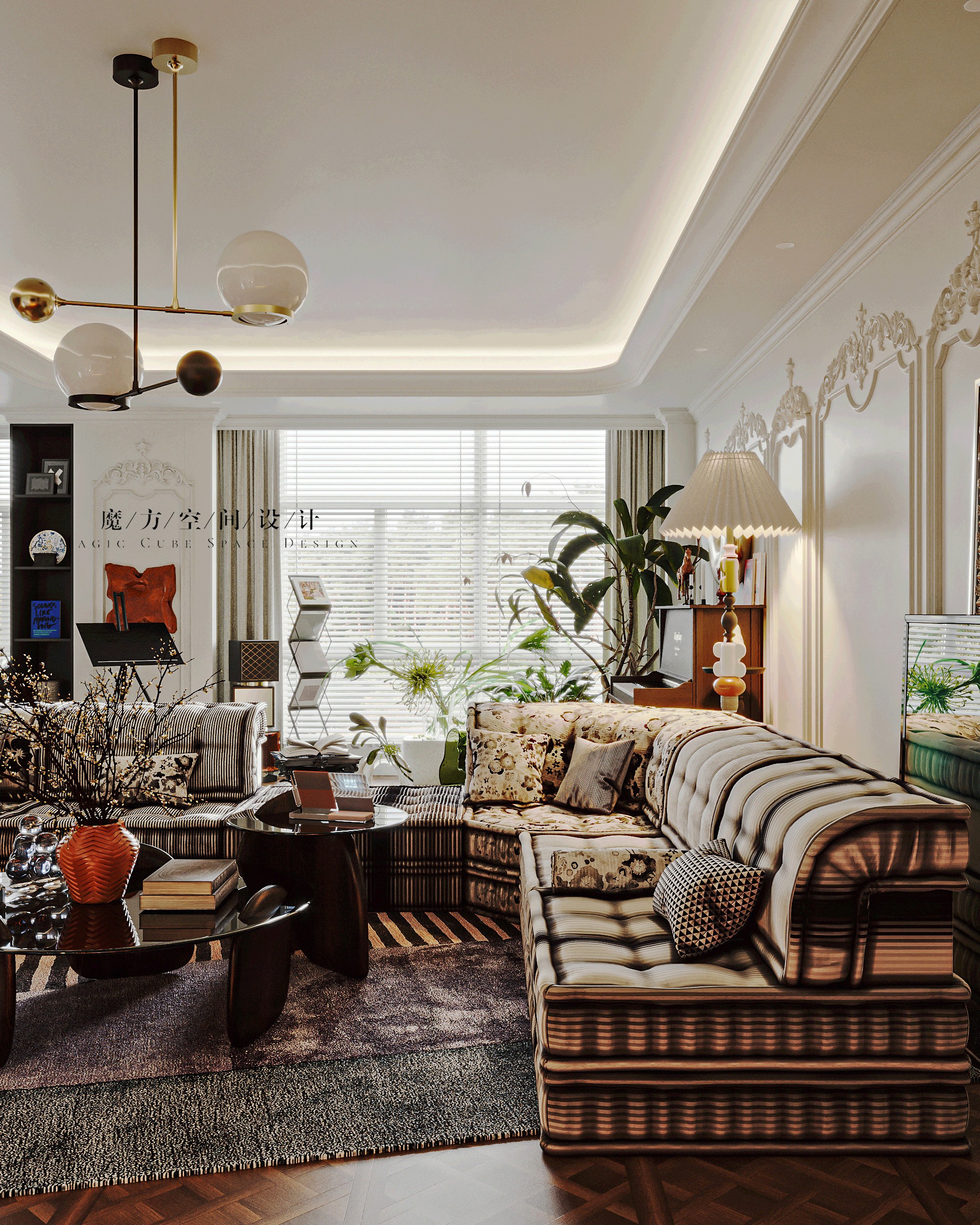 天津•法式复古住宅设计项目丨中国天津丨魔方空间设计-14