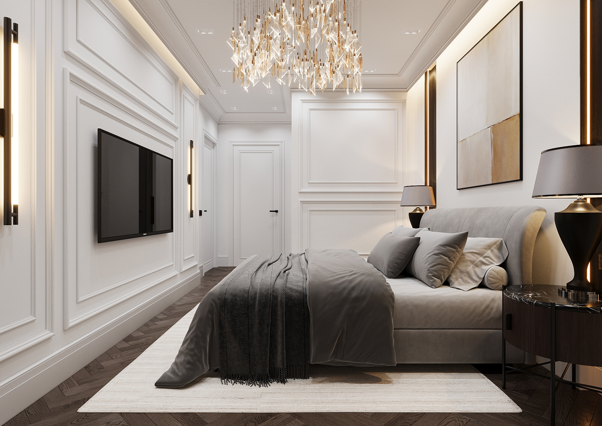 BEDROOM INTERIOR. DESIGN + 3D VISUALIZATION-12