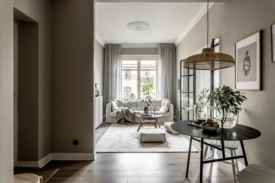 优雅温馨的 44m2 瑞典公寓设计-5