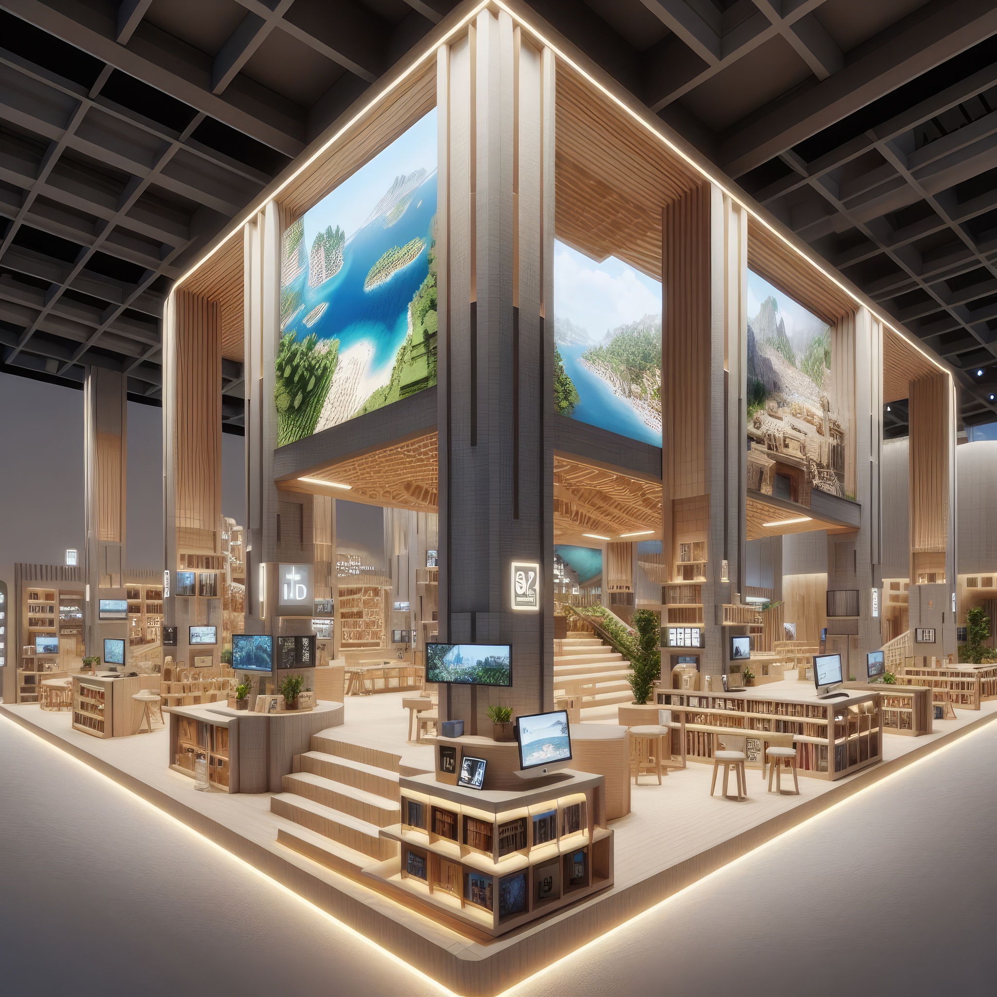 Minecraft exhibition booth/store design ai generated-3