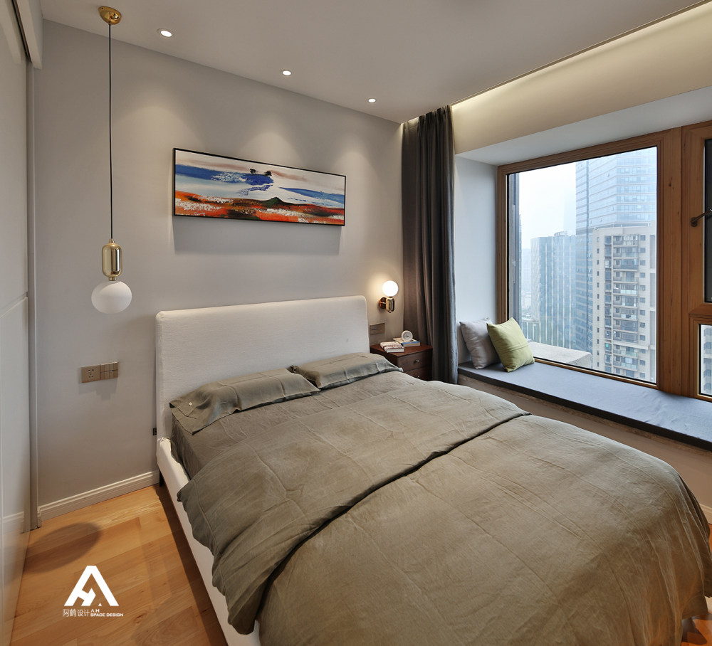 南昌莱蒙都会平层,书卷气息客厅设计-24