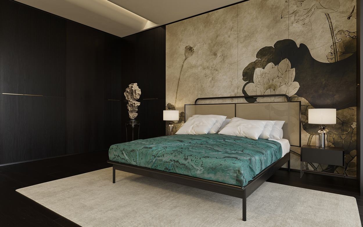 忆江南·中式别墅丨ZHBB 效果表现-62