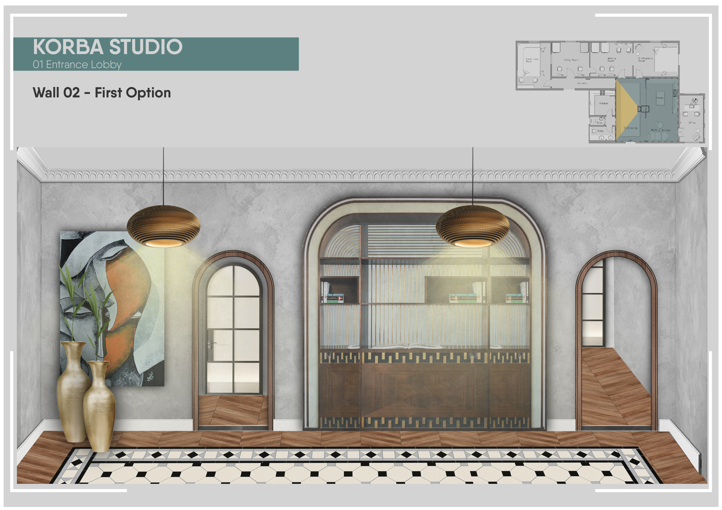 Photography Studio 2D Interior Design & Mood Board-4