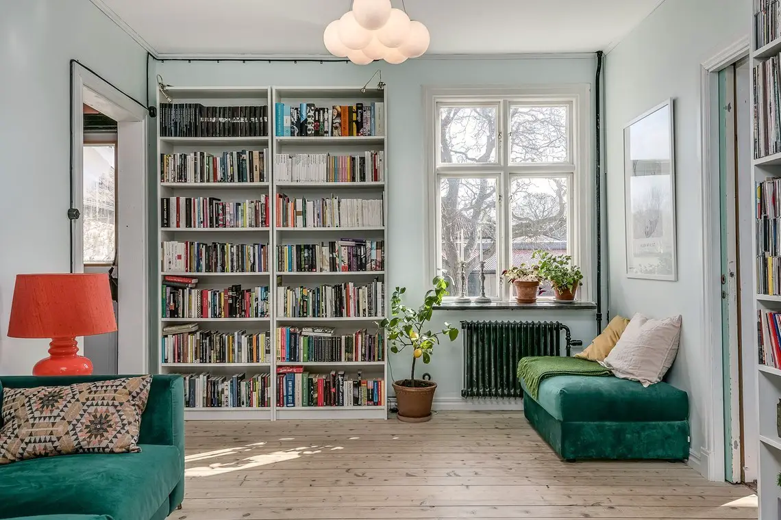 复古色彩的瑞典老屋厨房-10