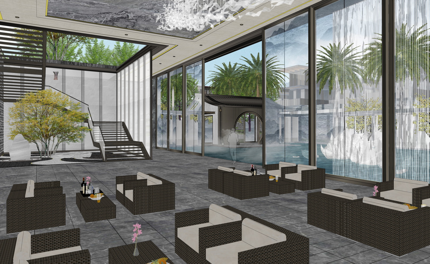 海棠湾酒店SU模型-2