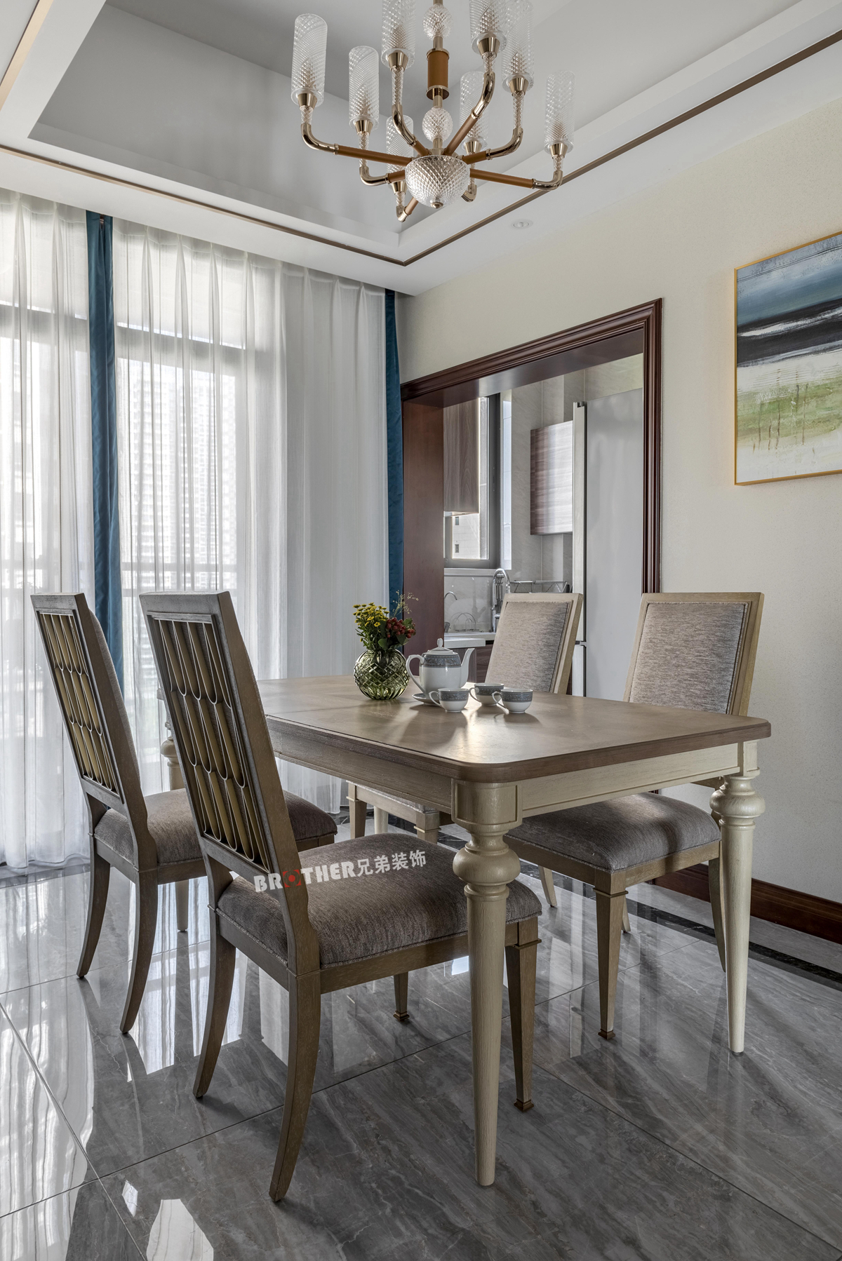 建工依山郡 137㎡美式轻奢装修，唐荣设计师打造舒适生活空间-15